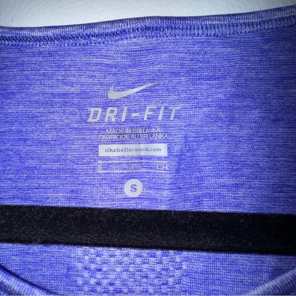 Nike Dri Fit Purple Heathered Short Sleeve Running Training‎ Tee Shirt Women’s S - Picture 3 of 7